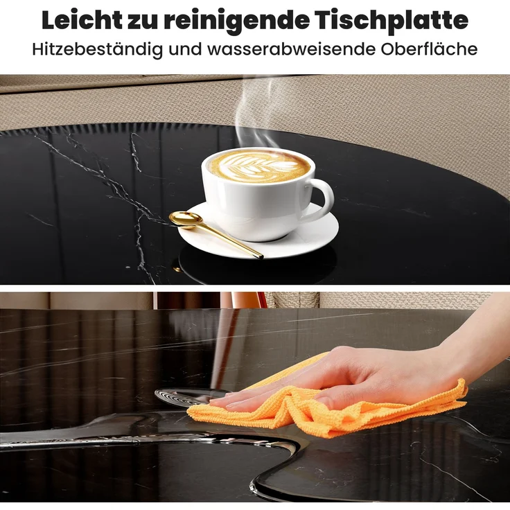 Couchtisch Runder Satztisch Wohnzimmertisch, Sofatisch 2 -St. Großer Tisch:80x80 cm, Kleiner Tisch: 60x60 cm , geschachtelter Beistelltisch – Bild 6