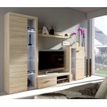 4-tlg. Wohnwand Rumba Sonoma Eiche matt