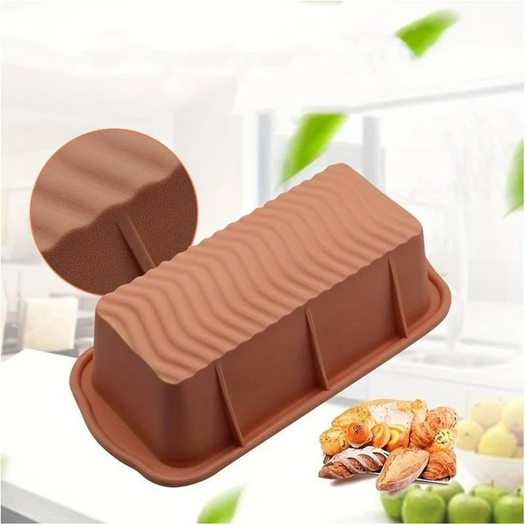 König Design Silikonform Backform Kastenform Kuchenform Tortenform, Rechteckige Brotbackform Brotform Kuchen 21 x 9 x 6,5 cm – Bild 3