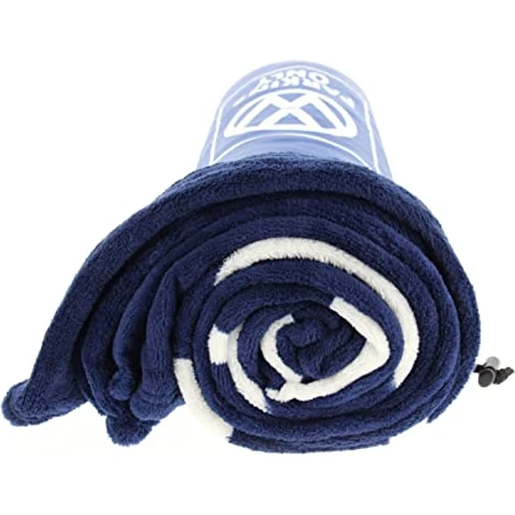 BRISA VW Collection - Weiche Volkswagen Kuschel-Fleece-Schmuse-Decke mit Volkswagen Logo Design (150x200 cm/Parking Only/Blau) – Bild 4