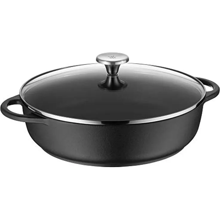 WMF Bauernpfanne Gusseisen 28cm mit Deckel Schmorpfanne