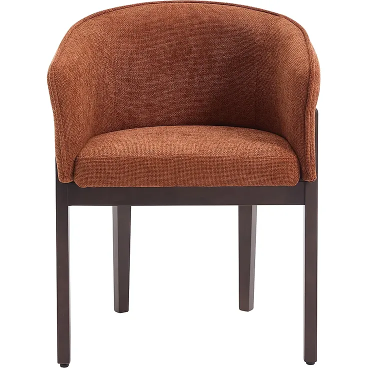 Vente-unique - LYLABA Stuhl Stoff Rot - B 54 cm x H 80 cm x L 58 cm – Bild 3