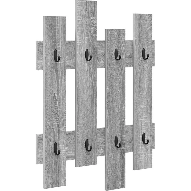 vidaXL Wandmontierter nachttisch Graues Sonoma 60 x 3 x 82 cm 874480