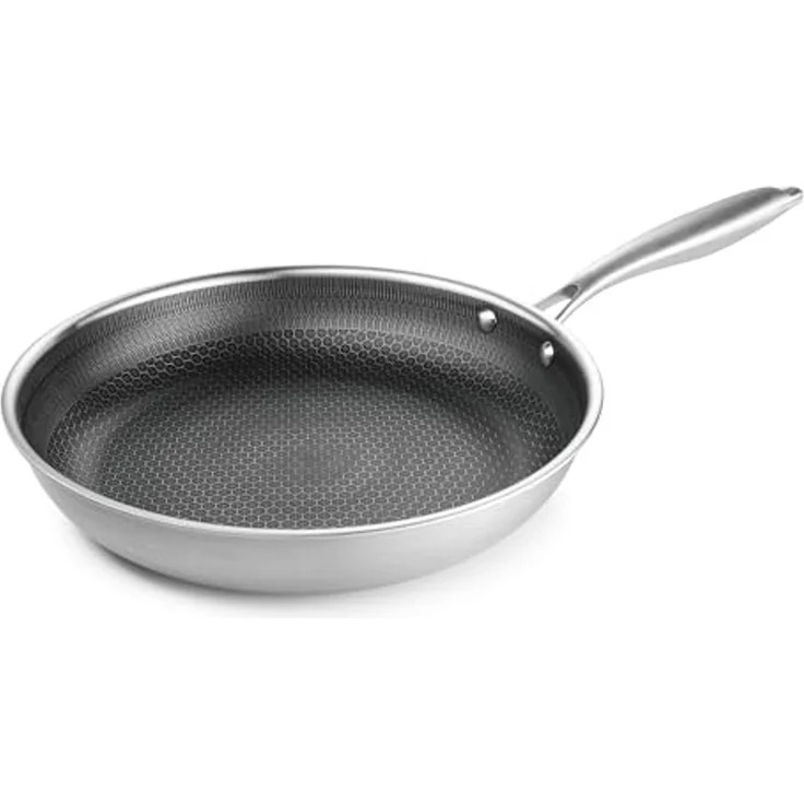 BRATmaxx Edelstahl-Pfanne 20cm silber 3-lagig mit Wabenstruktur – Bild 2