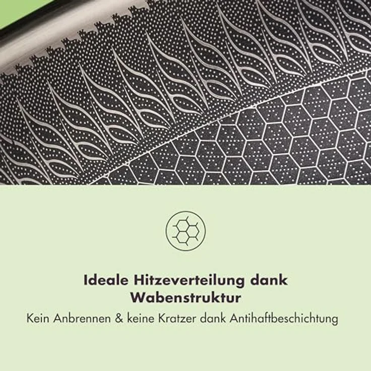 Reishunger Premium Wok aus Edelstahl | 32 cm Durchmesser | Mit Glasdeckel | Für alle Herdarten, Induktionsgeeignet | Wabenstruktur mit Antihaftbeschichtung | Spülmaschinengeeignet, Ofenfest – Bild 9