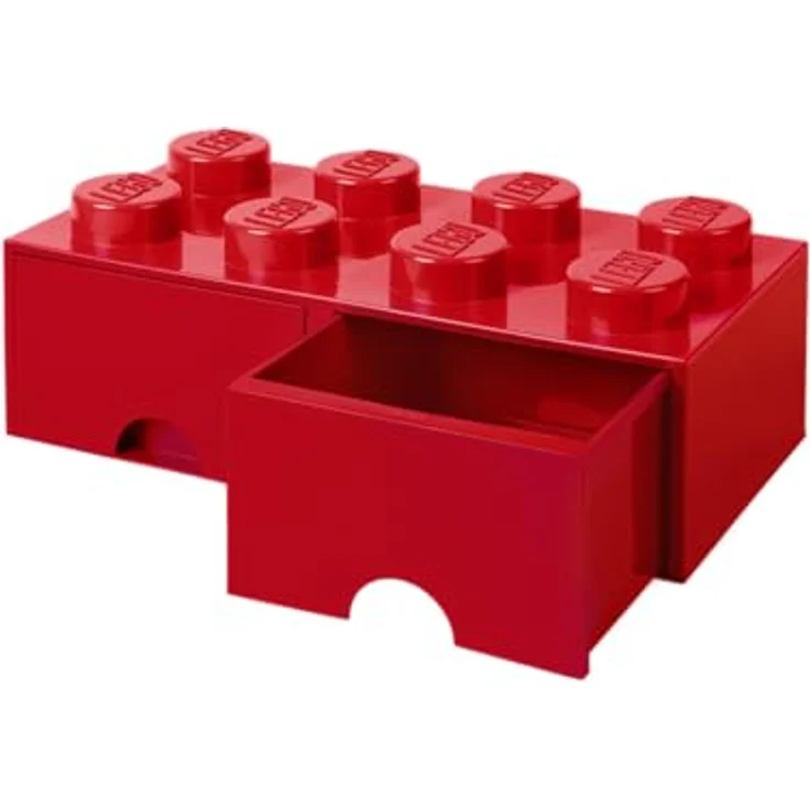 Lego 'Storage Brick 8' Aufbewahrungsbox rot mit 2 Schubladen – Bild 2
