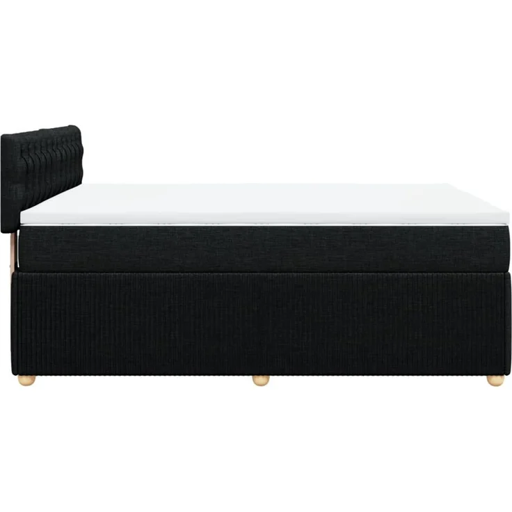 vidaXL Boxspringbett mit Matratze Schwarz 160x200 cm Stoff 3287516 – Bild 10
