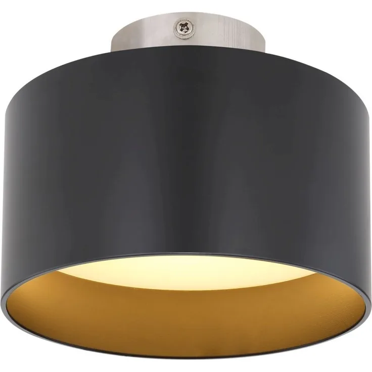 LED Deckenleuchte, Aluminium, schwarz , 3 Lichtstufen