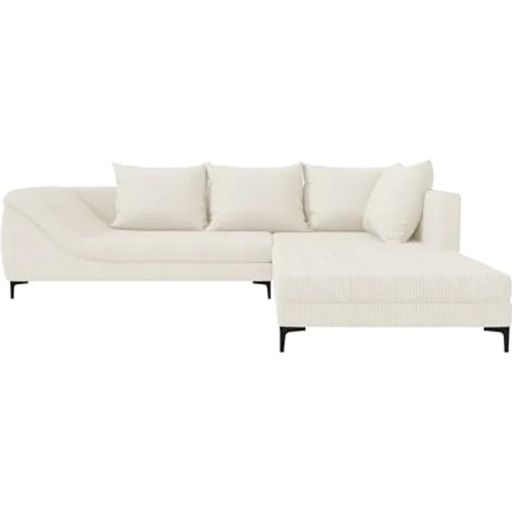 99rooms Loni Ecksofa Cordstoff POSO Creme Rechts – Bild 9