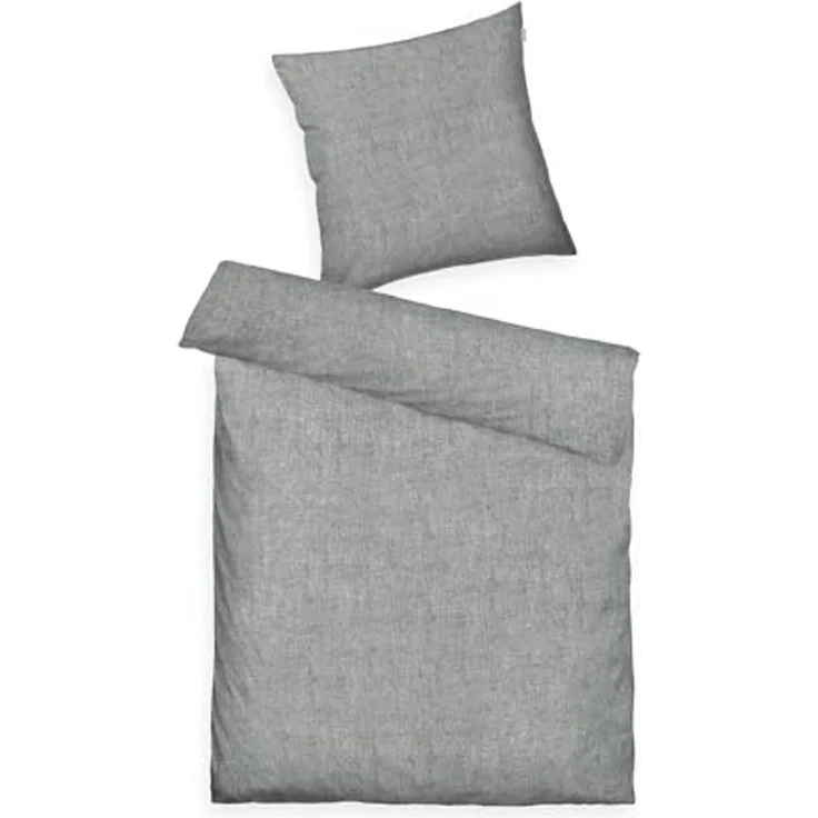 TOM TAILOR HOME Bettwäsche WOVEN MELANGE in Gr. 135x200 cm oder 155x220 cm, Flanell, 2 teilig, new bedroom, Doppelnaht am Kissen, gewebtes Label – Bild 1