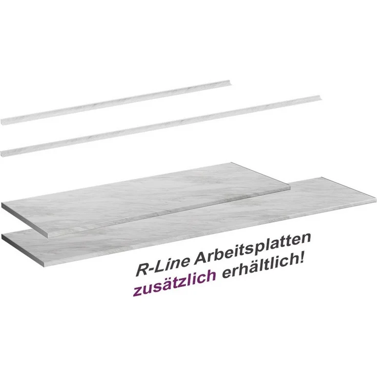 Küchenarbeitsplatte R-Line Weiß/Marmor 240 cm Vicco – Bild 3