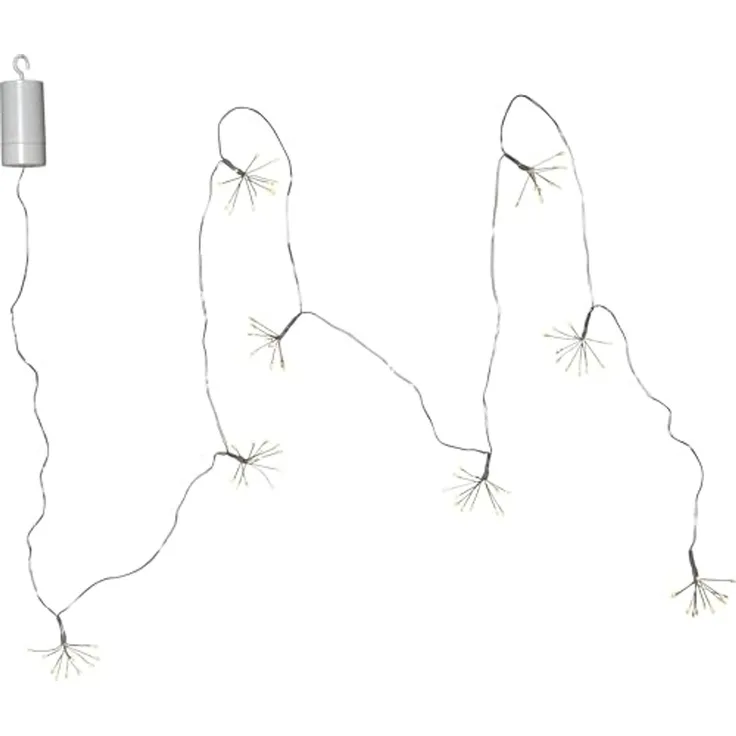 Outdoor-Lichterkette Flower 96 LEDs Timer L 210cm Tageslicht