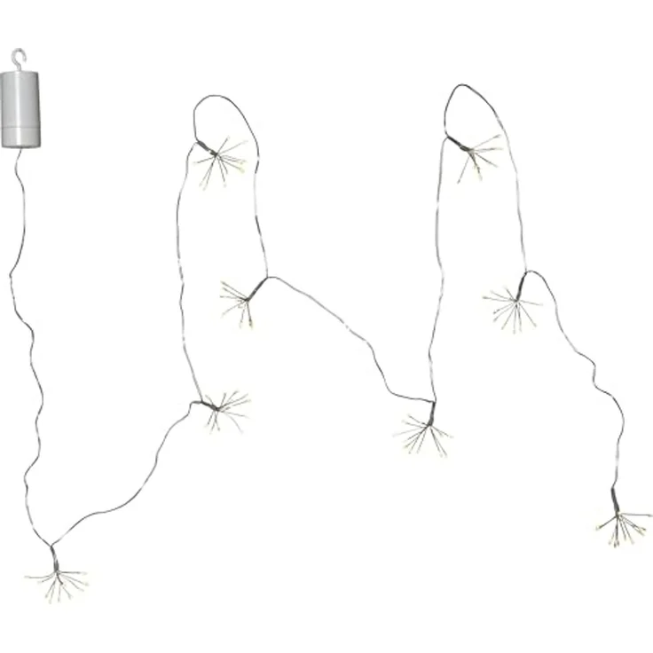 Outdoor-Lichterkette Flower 96 LEDs Timer L 210cm Tageslicht