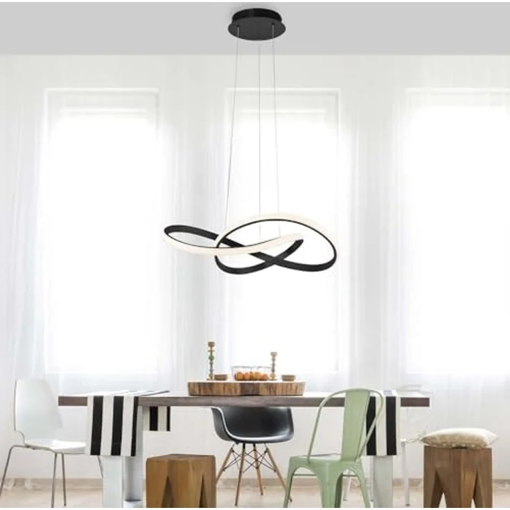 JUST LIGHT 15402-18 Maria LED Pendelleuchte schwarz 3-Step Dim 3000K – Bild 3