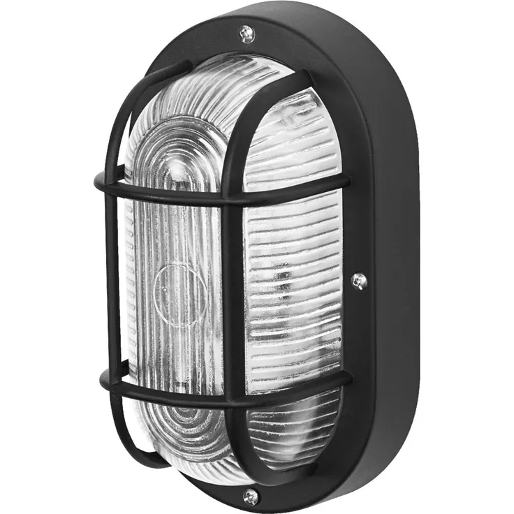 Osram LED Wandleuchte Bulkhead Essential Oval E27 schwarz