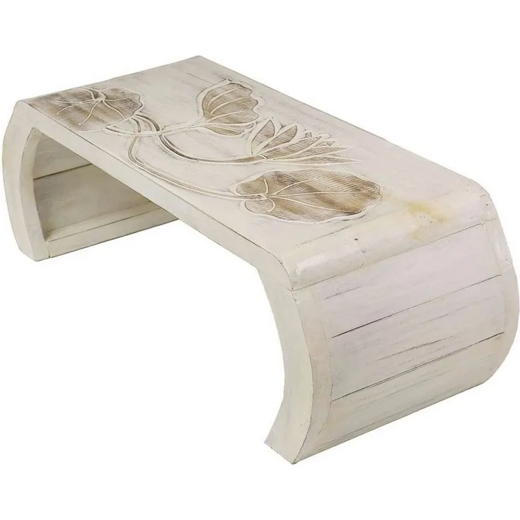 Oriental Galerie Beistelltisch Beistelltisch Brückentisch Weiß Mittel