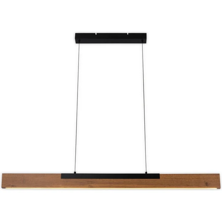 näve LED Pendelleuchte Wilma, Dimmfunktion, Memoryfunktion, LED wechselbar, Warmweiß, mit Holz, dimmbar per Wandschalter, Memoryfunktion, höhenverstellbar – Bild 3