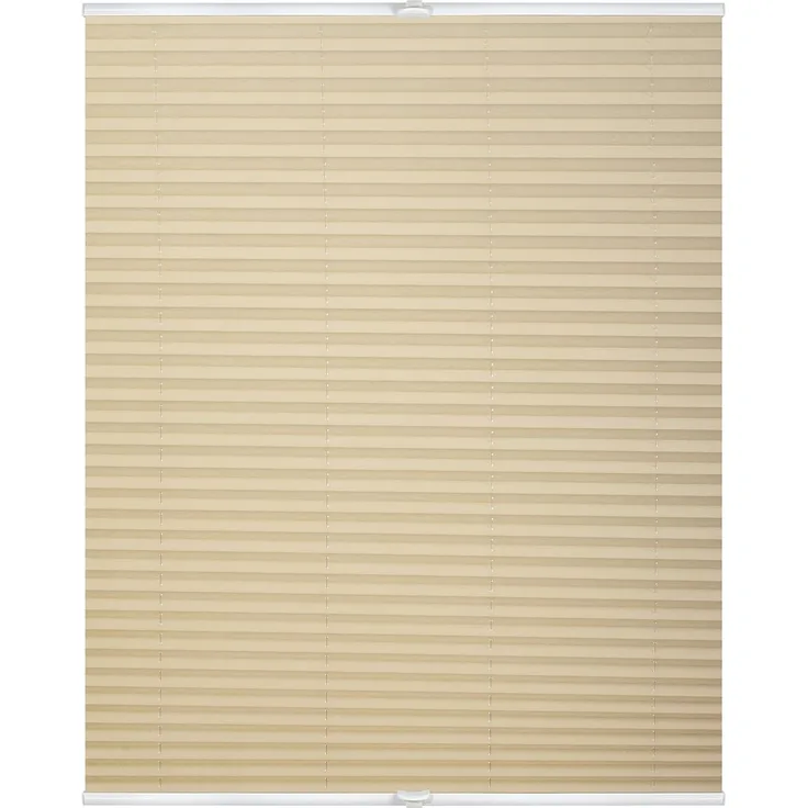 Lichtblick Sonnenschutzsysteme GmbH Plissee Nizza 60 cm x 210 cm (BxL) Creme Tageslicht; einfache Installation mit Klemmträgern; verspannt