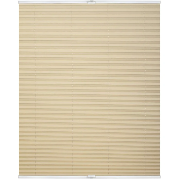 Lichtblick Sonnenschutzsysteme GmbH Plissee Nizza 60 cm x 210 cm (BxL) Creme Tageslicht; einfache Installation mit Klemmträgern; verspannt