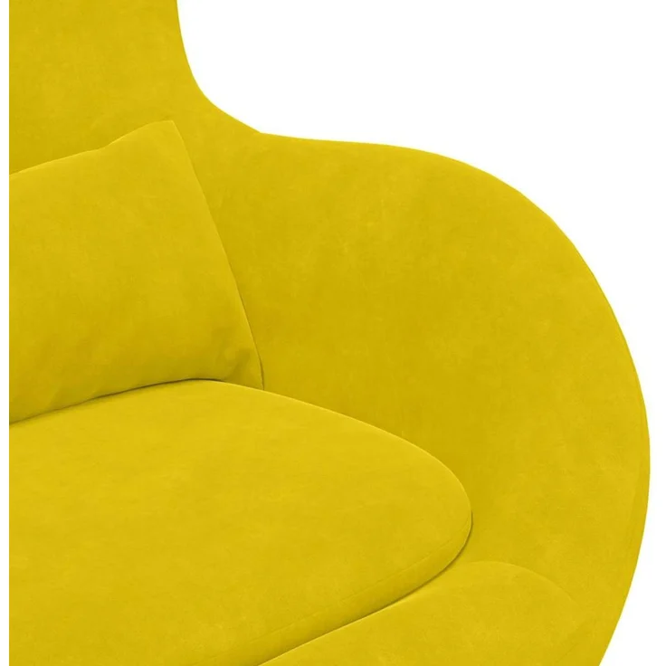 vidaXL Eiersessel Gelb 63 x 73 x 90 cm Samt 42002763 – Bild 5