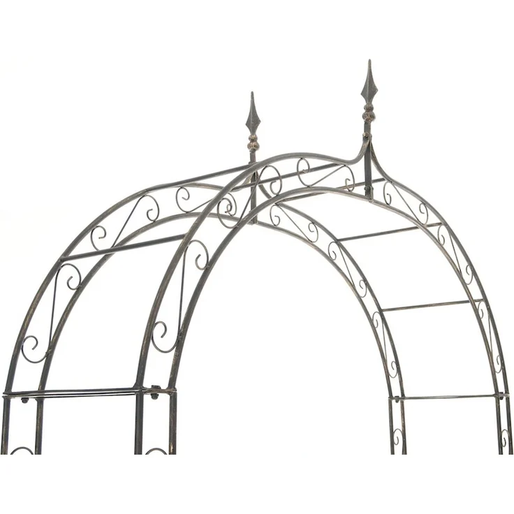 Rosenbogen WISMAR - 147x37x264cm, Metall, Bronze | Rankhilfe Rosen Rankgitter Gartendekoration – Bild 4