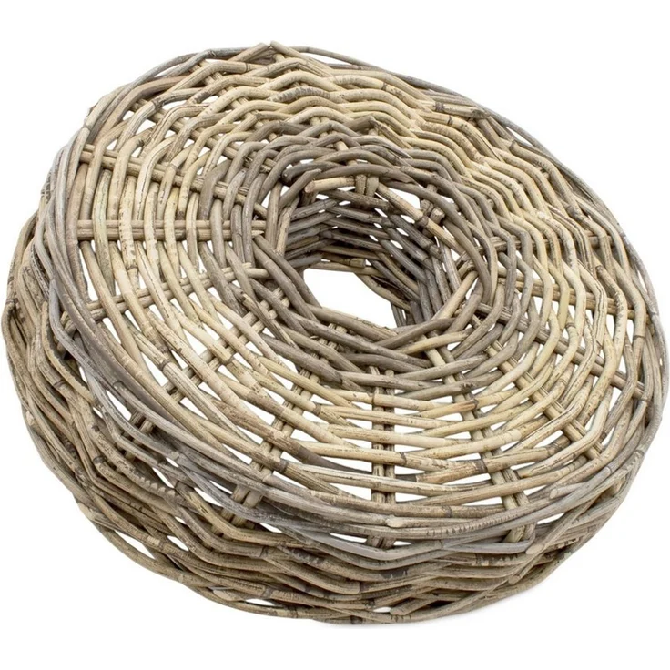 Spetebo Pflanzschale Rattan Blumenschale natur mit Folie - 40 cm (Anzahl, 1 St, Stück), zum direkten Bepflanzen geeignet – Bild 2