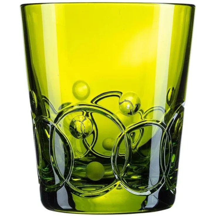 Becher Kristall Circle reseda grün (9,5 cm)