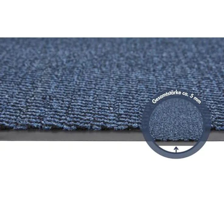 andiamo Fußmatte Easy - Schmutzfangmatte für den Hauseingang - flexibel einsetzbar als Türmatte innen, Fußabtreter im überdachten Außenbereich oder als Schuhmatte 60 x 80 cm Blau – Bild 5