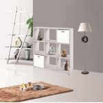 Raumtrenner Weiß 9 Fächer Bücherschrank Regalwand Kinderregal Holzregal Regal