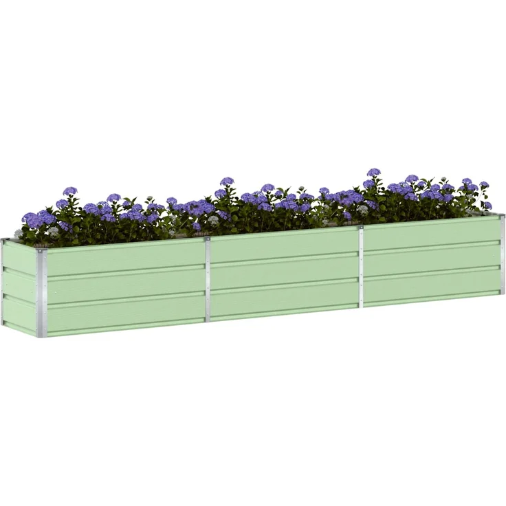 Pflanzkübel, Blumentopf, Hochbeet Pastellgrün 480 x 50 x 45 cm Verzinkter Stahl – Bild 3