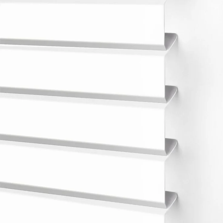 Victoria M. Jalousie LightLess Prime Aluminium-Jalousie 55x130 cm Weiß matt, mit Bohren, ohne Bohren, geklemmt oder verschaubt, L Profil 25 mm Lamellen, feuchtigkeitsbeständig, verdunkelnd – Bild 3