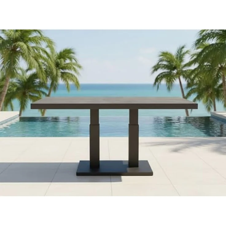 Höhenverstellbarer Gartentisch MURCIA NEGRO - 140 x 85 cm – Bild 5