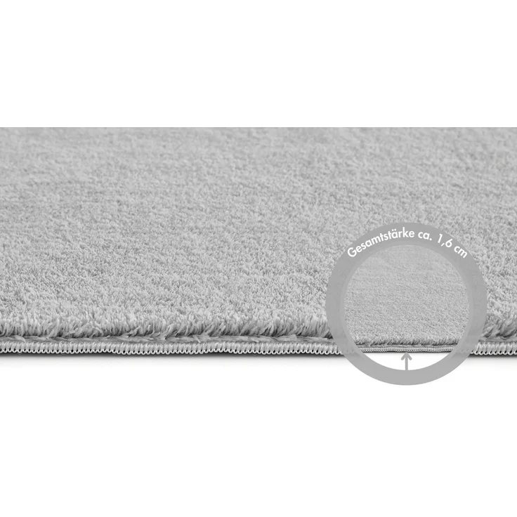 Andiamo Badematte Arezzo, Höhe 16 mm, rutschhemmend beschichtet, fußbodenheizungsgeeignet, schnell trocknend, Polyester, rechteckig, Uni Farben, auch in rund und als 2er Set erhältlich – Bild 2