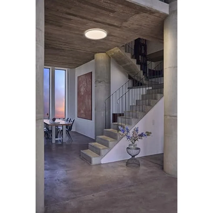 Osram ORBIS Ultra Slim Deckenleuchte 235mm, weiß, 15W, 1640lm, homogenes, warmweißes Licht (3000K) + Hintergrundlicht, dreistufige Dimmbarkeit über Wandschalter, ultraflach, Schutzklasse IP20 – Bild 5