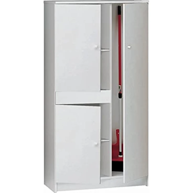 Dmora - Kommode Mirco, moderner Multifunktionseingang, Mehrzweckschrank für die Eingangshalle, 100 % Made in Italy, 120 x 45 x 46 cm, glänzendes Weiß und Schiefer, – Bild 4