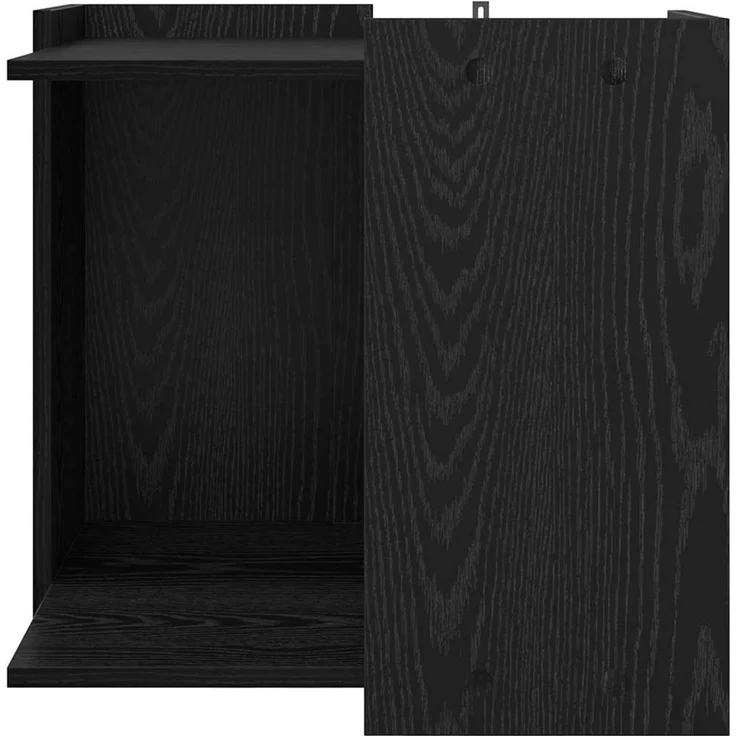 vidaXL Katzenstreu Box Umzäunung Schwarz Eichen-Optik 53 x 53 x 51 cm 884069 – Bild 4