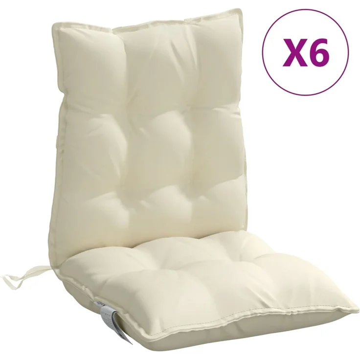 vidaXL Outdoor-Kissen 6 stk. Creme 100 x 50 x 7 cm 377679 – Bild 2