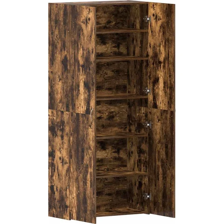 vidaXL Schuhschrank Mehrfarbig 80 x 35,5 x 180 cm Holzwerkstoff 3333840 – Bild 4