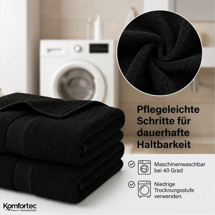 Komfortec Gästehandtücher Set aus 100% Baumwolle, (12-St) – Bild 4