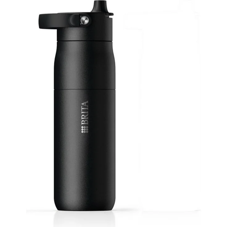 BRITA Trinkflasche BRITA LARQ Essential Trinkflasche (680ml) weiß mit Strohhalm, Edelstahl Wasserflasche mit doppelwandiger Isolierung - hält 24h kalt – Bild 4