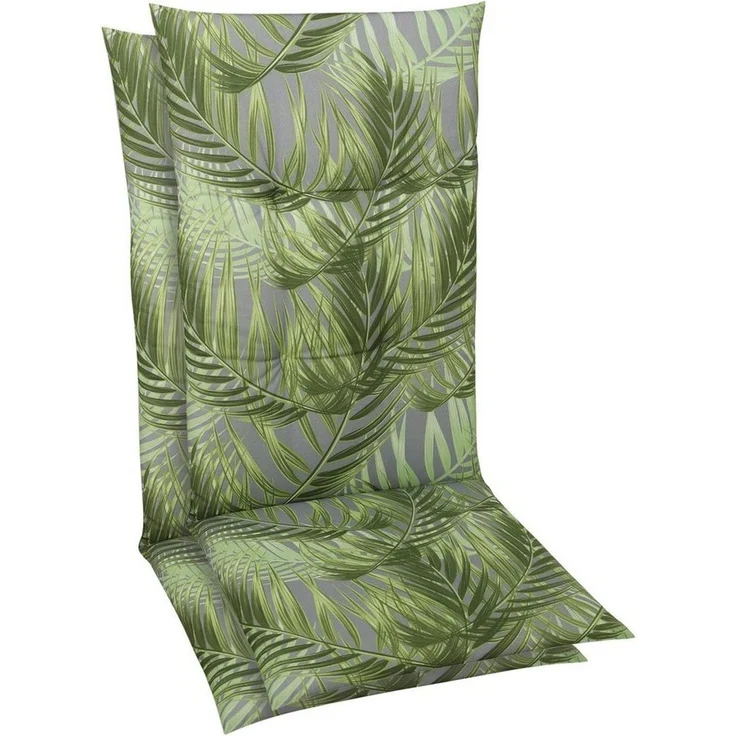 GO-DE Hochlehnerauflage, (Set, 2 St, Set mit 2 Hochlehnerauflagen), Maße ca.: 48 cm x 5 cm x 118 cm