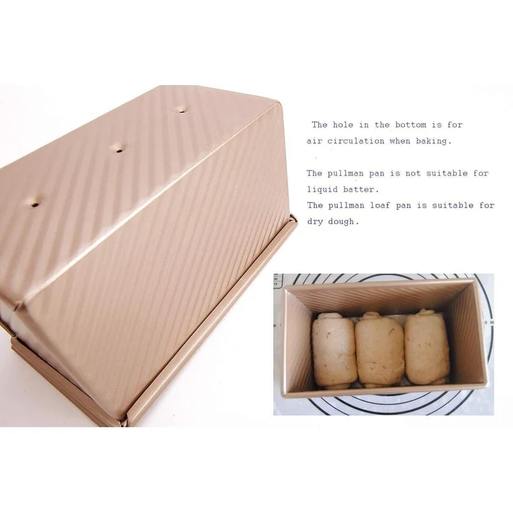 Pullman-Laib Pfanne Brotbackform 750g Antihaftgold 21x12x11cm – Bild 8