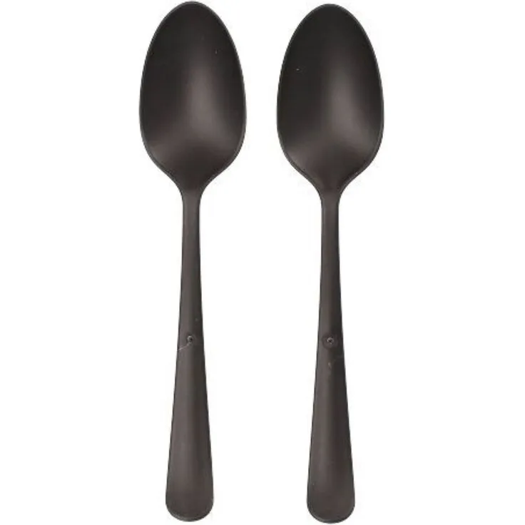 10 "Circulware" Mehrweg-Löffel PP-MF 19 cm schwarz "Gaia" extra stabil
