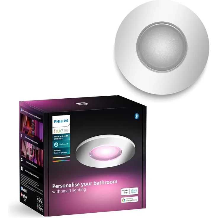 Philips Hue White&Col. Amb. Xamento Einbauspot silber 1x4.2W