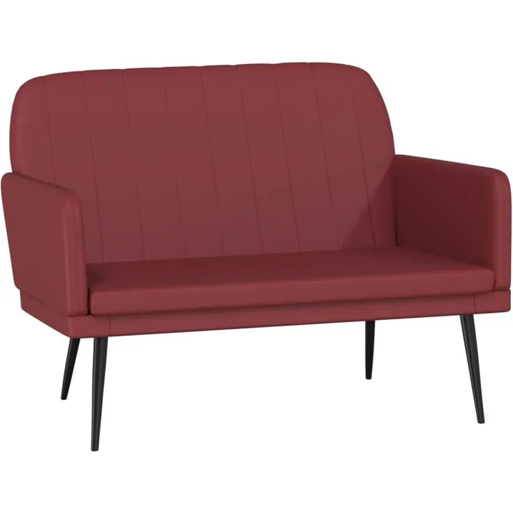 vidaXL Sitzbank Weinrot 107x80x81 cm Kunstleder 351402