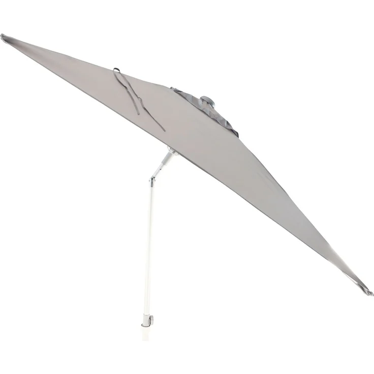 Sonnenschirm Elba eckig, Aluminiumgestell modern, hellgrau, 150 cm, schräg stellbar – Bild 2
