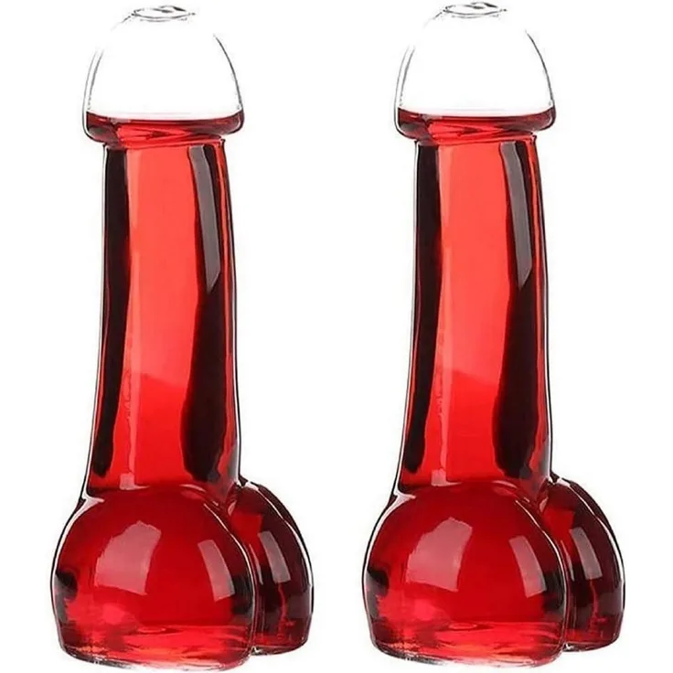 Weinglas lustig kreative Cocktailgläser für Bier Saft 2er Set