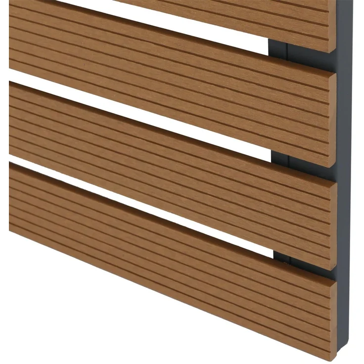 XL Mähroboter-Garage mit Pflanzkasten HWC-Q70, Dach Unterstand für Rasenmäher, WPC Metall 47x72x89cm ~ teak – Bild 6