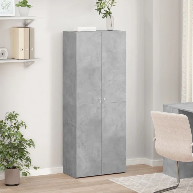 vidaXL Aktenschrank Betongrau 60x32x153 cm Holzwerkstoff 3276647 – Bild 2