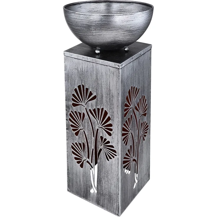 LED Solarleuchte, abnehmbare Pflanzenschale, Höhe 59 cm